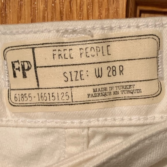 FREE PEOPLE Womens White Zippered Pocketed Skinny Jeans - Picture 4 of 5